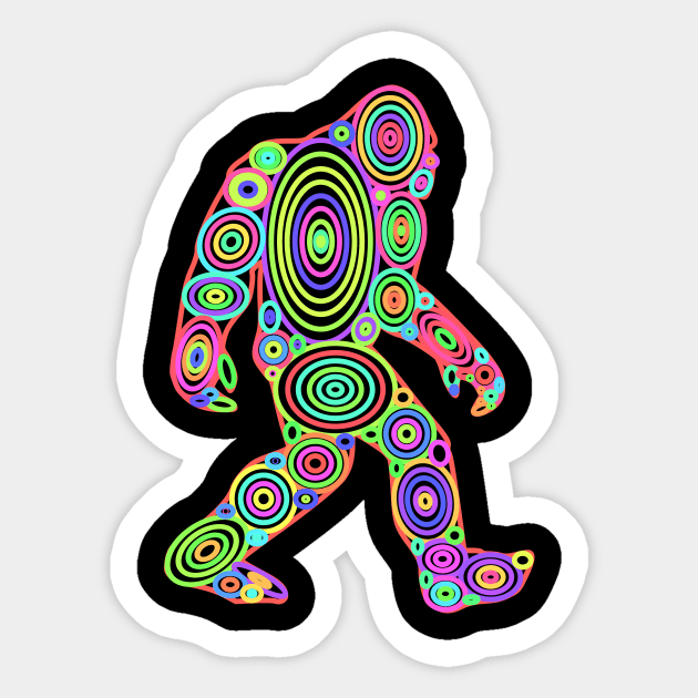 Colorful Bigfoot Sticker by Shrenk